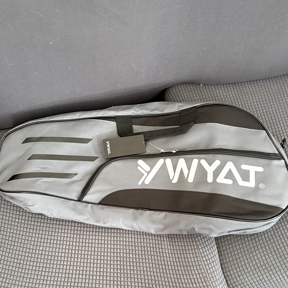 Gray and Black Tennis Bag